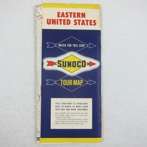 Vintage 1958 SUNOCO Gas Company Road Map Eastern United States - £15.95 GBP