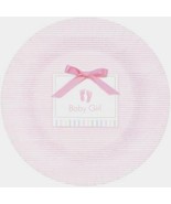 6 Each: Girl Baby Shower Baby Soft Pink 9&quot; Dinner Plates (Pk 8) - $47.93 MXN