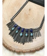 TARGET SEMI PRECIOUS STONE SILVER TONE SOUTHWESTERN STYLE NECKLACE NWT $25 - $17.95