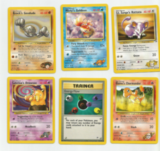 Pokemon Authentic Cards MINT 1995, 96, 98 LOT OF SIX (6)  /132 - £14.76 GBP