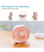 Compact Rechargeable Desktop Fan – Portable, Ultra-Quiet Mini Fan (Multi... - $524.01 MXN