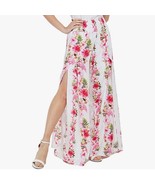 Hawaii Hangover Lady High Slit Hibiscus Pink Line Floral Wide Leg Pants - $51.58 CAD