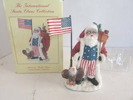 International Santa Claus SC62 Figurine Patriotic United States 2002 Boxed 4.5&quot;H - £11.83 GBP