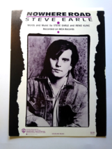 Nowhere Road Steve Earle The Dukes Sheet Music 1987 Country Folk Rock Mu... - $21.05