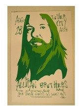 The Allman Brothers Band Concert Poster Silkscreen - $1,651.93 MXN