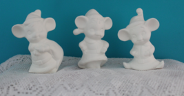 D3 - Set of 3 Christmas Mice Ceramic Bisque Ready-to-Paint, You Paint - £3.33 GBP