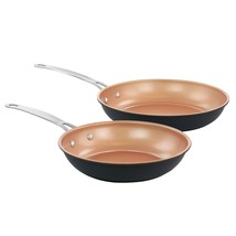 Gibson Home Chestnut 2 Piece Nonstick Carbon Steel Frying Pan Set in Copper - $77.49
