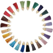 Leather Tassel Keychain Set In 25 Colors (0.4 In, 50 Pieces) - £16.05 GBP