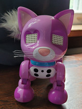 2016 Spin Master Kitty Cat Talkative Pink Fluffy Tail Zoomer Meowzies - $18.99