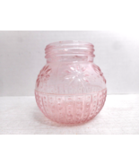 2003 ASP  Pink Glass Flower Frog Vase Embossed Flower Polka Dots Potpour... - £15.66 GBP