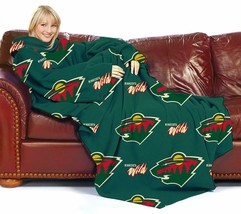 NHL Minnesota Wild Comfy Throw Blanket with Sleeves  Great gift   NEW - £26.11 GBP