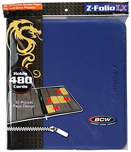 12-Pocket Z-Folio LX Trading Card Albums, Blue