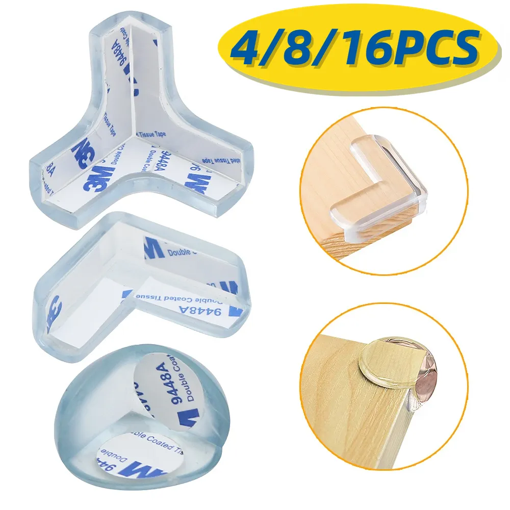 Safety Corner Protectors Set High Resistant Adhesive Gel Baby Proof Guards Cle - £11.16 GBP+