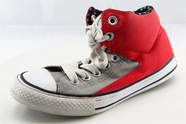 Converse all Star Boys Shoes Size 2 M Red Fabric high top - $21.78