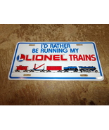 lionel PVC I brake for trains vehicle license plate new - $15.00