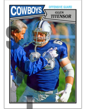 1987 STCC #398 Topps Glen Titensor Dallas Cowboys Custom - $3.75