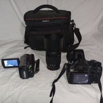 Sony DSLR-A300 Camera w/ HDR XR100 Camera &amp; w/ N50, ALC-SH102 Lense &amp; w/... - $134.79