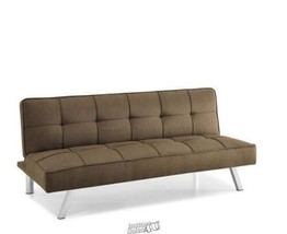 Serta Carmen Modern Convertible Sofa Java Futon up to 400 lb 66.1Lx33.1D... - £174.24 GBP