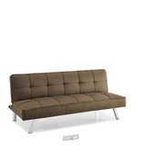 Serta Carmen Modern Convertible Sofa Java Futon up to 400 lb 66.1Lx33.1D... - £171.81 GBP