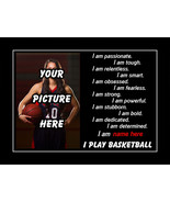 Rare Confidence Inspiring Customized Photo Basketball Poster Unique Gift - $41.01 CAD+