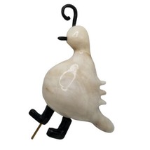 Stone Bird Sculpture Art Statue Figurine Quail Hand Carved Marble Fowl Vintage - $29.94