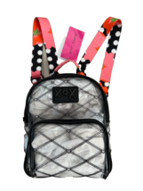 Betsey Johnson BM22420 Clear Black Multi Strap Backpack Bag XOX - £68.86 GBP