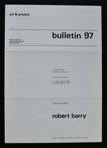 Art &amp; Project # ROBERT BARRY, Bulletin 97 # 1976, mint- - £85.25 GBP