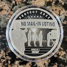2022 Trump No Mail-In Voting Limited Edition 1 Troy Oz Silver Round .999... - £48.84 GBP