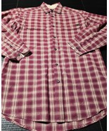 Wrangler Riggs Workwear Plaid Shirt Button Down Western Brushpopper Mens... - €12,52 EUR
