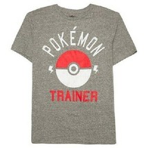 Pokemon Men&#39;s Trainer T-Shirt Charcoal  Size Large NWT - £7.26 GBP