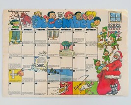 December 1980 Double-Sided Classroom Calendar &amp; Fox Poster Instructor Ma... - £15.45 GBP