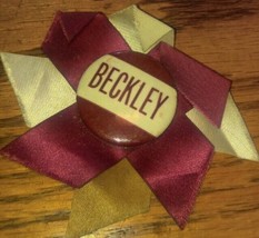 Vintage Beckely Pinback Lapel Jacket Hat Pin West Virginia 1.25 Inches - $1,499.00