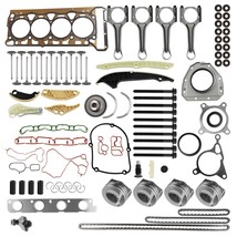 Engine Overhaul Rebuild Pistons &amp; Rods Kit For Audi VW 2.0 TFSI A4 Q5 Jetta CCTA - £192.30 GBP