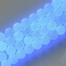 40 Glow In The Dark Stone Beads 8mm Blue Beads Jewelry Making Supplies Set - $16.99