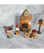 Fall Fairy Garden Set, Sunflower Fairy House, Tiny Gnome Hut, Autumn Fai... - £19.97 GBP