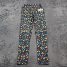 Lularoe Pants Womens One Size Blue Geo Printed Comfy Casual Pull On Legg... - £17.43 GBP