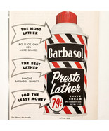 1959 Barbasol Presto Lather Shaving Cream Advertisement Hair Hygiene DWII27 - $28.11 CAD