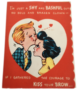 A Novo Laugh Vintage Valentine Card Shy Courage to Kiss Black Eye Funny ... - £7.86 GBP