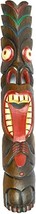 40 in Tribal Tongue Polynesian Tiki Bar Mask Hand Carved Island Tropical... - £34.84 GBP