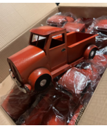 WHOLESALE 6 PACK Little 12x5” Red Steel VTG Pickup Truck for Holiday/Cra... - $59.35