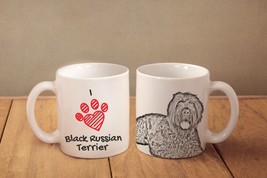Black Russian Terrier- mug with a dog and description:&quot;I love ...&quot; High quality  - £11.98 GBP