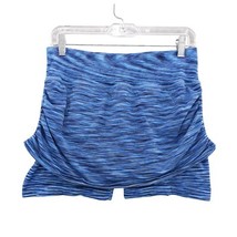 Athleta Skort Athletic Skirt Shorts Blue Space Dye Activewear Size L Ruched - $19.80