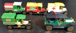 Set of 5 Vintage 4&quot; X 2&quot; Toy Christmas Ornament Classic Cars and Trucks - £24.92 GBP