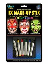 Wolf Novelties Bright Face Paint Makeup Stix Crayons - £3.94 GBP