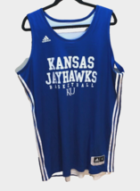 Kansas Jayhawks NCAA Blue White Big 12 Reversible Practice Basketball Jersey XL - $40.31