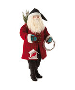 Hallmark Heritage Woodsman Santa Christmas Figure w/ Cardinal Birdhouse 2017 NIB - $69.30