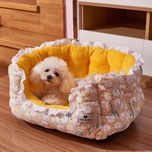 Pet Dog Bed Nest Cashmere Warming Hot Dog Bed House Soft Dog Lounger Nest Dog Ba - £76.49 GBP+