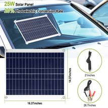 Outdoor 25W Solar Panel 12V Battery Charger System Maintainer Marine Boa... - $77.95