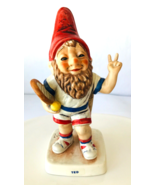 Goebel Co Boy Ted the Tennis Player Merry Gnome Porcelain Germany Story Tag - £26.52 GBP