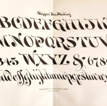1899 Shippers Box Marking Font Victorian Lettering Example Penmanship DWH5A - $42.11 CAD